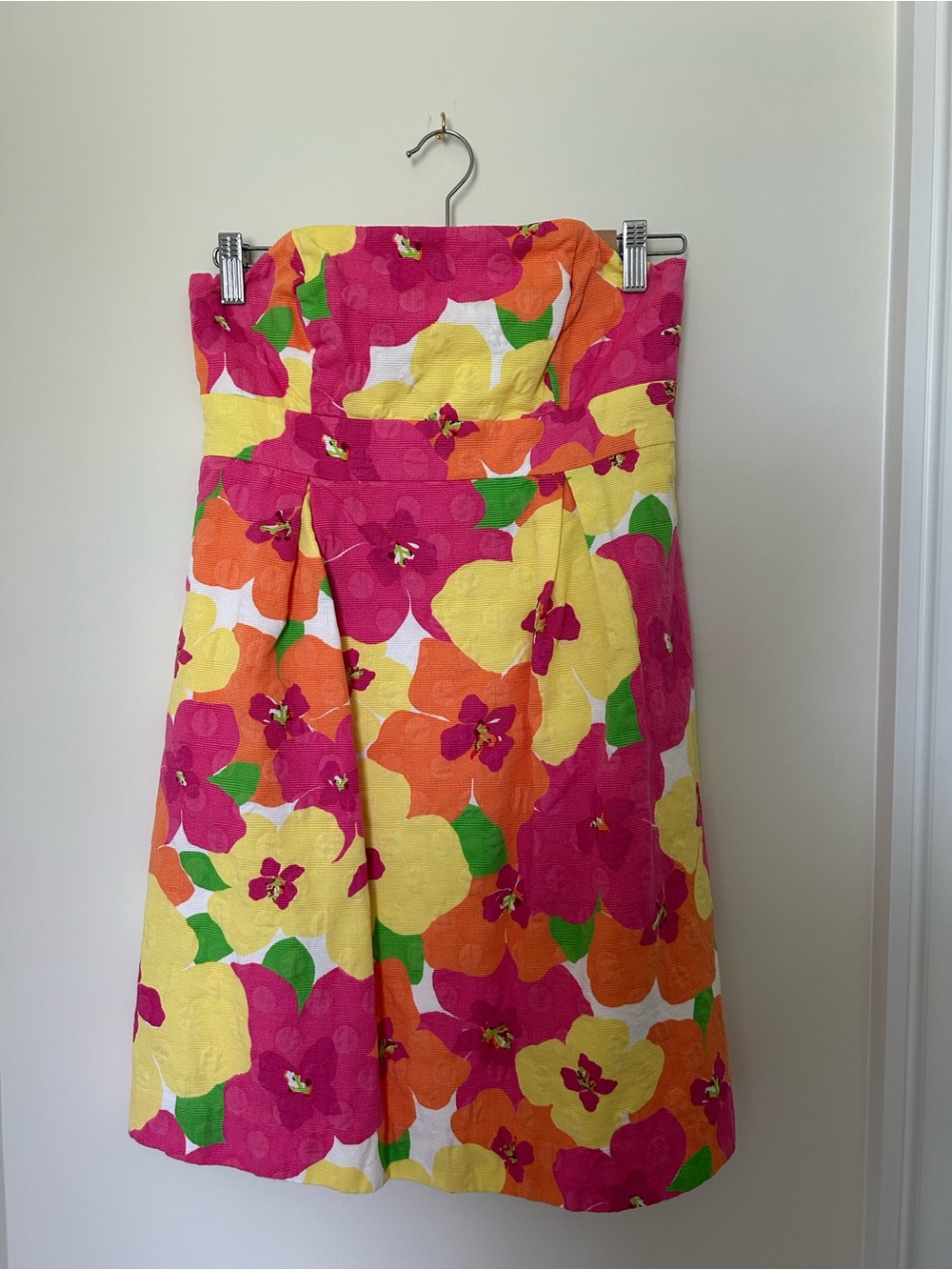 LILLY PULITZER BETSEY FLORAL MINI STRAPLESS DRESS
